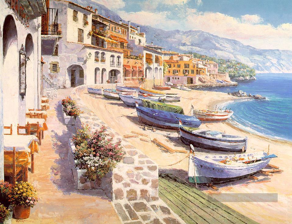 mt033 Impressionniste scène Méditerranée Peintures à l'huile